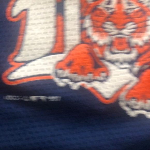 Vintage Detroit Tigers MLB Logo 7 blue mesh shirt - Picture 5 of 5